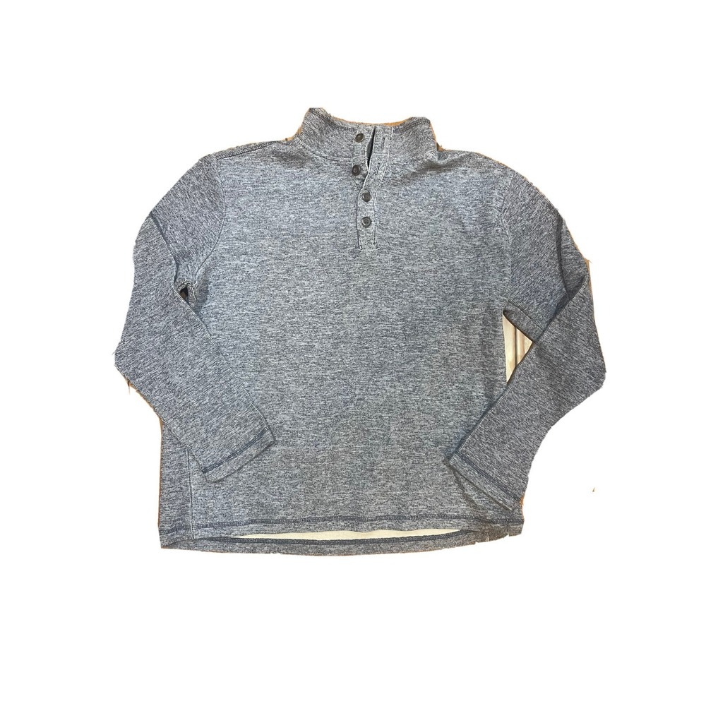 NWT Men's GAP Mock Neck Pullover Heather Blue‎ LARGE